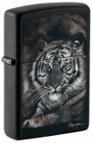 49763 Zippo öngyújtó Matt fekete, Spazuk, tigris