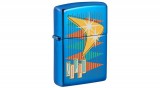 49768 Zippo Magasfényű kék, retro minta