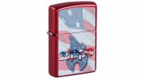 49781 Zippo öngyújtó Piros, amerikai zászló