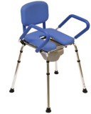 4az1ben zuhanyszék és szoba wc párnázott üléssel, emelő mechanizmussal segít a felállásból 120 kg-ig 2 év garanciával