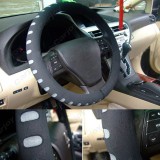 4Cars Kormányvédő 37-39cm gumis fekete-szürke 95200