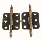 4db Antik Bronz Korona Fejű Zsanérok Csavarokkal