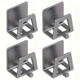 4db Modern Easy Install Öntapadó Fém Trapézúmosó Tároló Állvány szürke - 4 db