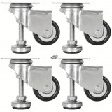 4db Nagy Teherbírású 2 Hüvelykes Állítható Szintező Görgők Fékkel