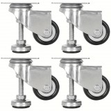 4db Nagy Teherbírású 2 Hüvelykes Állítható Szintező Görgők Fékkel