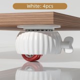 4db Polírozott Fém Forgó Görgők Zárakkal #fehér - 4