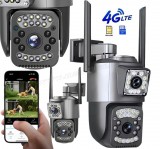 4G kültéri SIM kártyás kamera PTZ forgatható és fix 4G kamerával M6365-CZ-4G-PTZ DUAL-CAM V380PRO