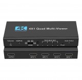 4K HDMI multiviewer 4x1 1080p képosztó képernyő osztó multi-Viewer elosztó