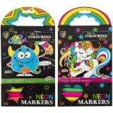 4M Toys Grafix Neon 40 lapos kifestő készlet 5db filctollal