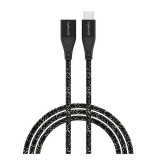 4smarts Extension USB / USB-C hosszabbító kábel / adapter, 60W, 1.5m, fekete / szürke