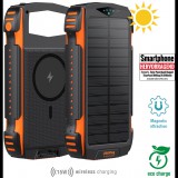 4smarts Solar TitanPack UltiMag Power Bank 20000mAh - Fekete / Narancssárga (4S496560)