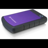 4TB 2.5" Transcend StoreJet 25H3P külső winchester USB 3.0 (TS4TSJ25H3P) ütésálló fekete-lila (TS4TSJ25H3P)