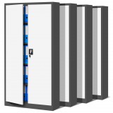 4x készlet fém iratszekrény JAN, 900 x 1850 x 400 mm, antracit-fehér