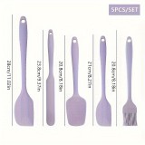 5 db-os szilikon konyhai eszközök készlet Nordic Purple