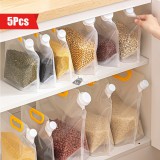 5 db szivárgásmentes élelmiszer-tároló zacskó könnyen önthető csőrrel