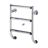 5 fokozatú osztott létra, AISI316 rozsdamentes acélból, tengeri környezetbe is alkalmas