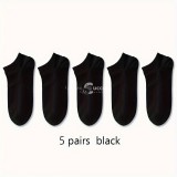 5 pár Puha, Légáteresztő Fehér Zokni Kényelmes Mindennapi Használatra