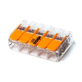 5 pólusú oldható vezeték összekötő (pattintós) WAGO