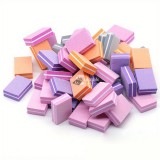 50 db-os mini körömreszelő blokk, kétoldalas csiszolóreszelők, polírozó manikűr-pedikűr eszközök, körömművészeti szivacskockák formázáshoz és simításhoz