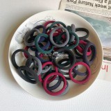 50 db-os Színes hajgumi készlet Rózsaszín-szürke hajdíszítéshez és frizurakészítéshez