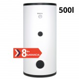 500 literes álló 1 hőcserélős Kospel indirekt tároló 2,25 m² felületű hőcserélővel bojler zománcozott HMV tartály