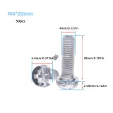 50db Akril Átlátszó Csavarok Kerek Fejjel - Ideális Bútorösszeszereléshez, Elektronikához és Autójavításhoz