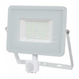 50W LED Reflektor mozgásérzékelős, Samsung Chip,manuális felülíró funkcióval, fehér színű 6400K