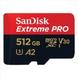 512GB Sandisk Extreme Pro microSDXC A2 C10 V30 UHS-I U3 (SDSQXCD-512G-GN6MA / 214507)