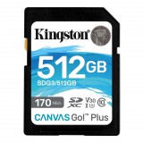 512GB SDXC Kingston Canvas Go! Plus UHS-I U3 V30  (SDG3/512GB) (SDG3/512GB) - Memóriakártya