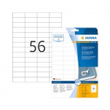52,5*21,2 mm-es Herma A4 íves etikett címke, fehér színű (25 ív/doboz)