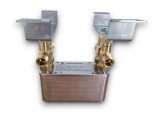 5202307101048 Lemezes hőcserélő 34 lemez 135kW 1" külső csatlakozással tartószerkezettel