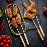 5db Grill nyárs fa nyéllel