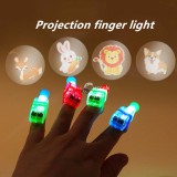 5db ujjlámpák, rajzfilm vetítőlámpák különféle mintákkal és színekkel,