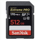 512GB SDXC Sandisk Extreme Pro UHS-I U3 V30 CL10 (SDSDXXY-512G-GN4IN/183533) (SDSDXXY-512G-GN4IN) - Memóriakártya