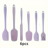 6 darabos Prémium Szilikon Spatula Készlet Északi-lila - 6 db