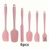 6 darabos Prémium Szilikon Spatula Készlet Nordic Pink - 6 db