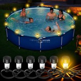 6 db napenergiás medence lámpa – vízálló LED lámpák medence díszítéshez