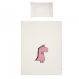 6-részes ágyneműhuzat Belisima Dino 3D 100x135 krémszínű-rózsaszín