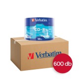 600db Verbatim CD-R 52X Lemez - Shrink (50) CSOMAG!