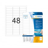 63,5*16,9 mm-es Herma A4 íves etikett címke, fehér színű (25 ív/doboz)