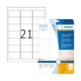 63,5*38,1 mm-es Herma A4 íves etikett címke, átlátszó (víztiszta), (25 ív/doboz)