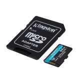 64 GB MicroSDXC Kingston Canvas Go Plus memóriakártya  (Class 10, UHS-1, U3, V30, A2, SD adapter)