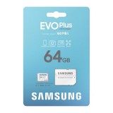 64 GB MicroSDXC Samsung EVO Plus memóriakártya (Class 10, UHS-1, SD adapter)