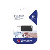 64 GB Pendrive 2.0 Verbatim PinStripe (fekete)