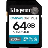 64 GB SDXC Kingston Canvas Go Plus Gen4 memóriakártya (Class 10, UHS-I, U3, V30)