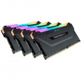 64GB 3200MHz DDR4 RAM Corsair Vengeance RGB Pro CL16 Black (4x16GB) (CMW64GX4M4E3200C16) (CMW64GX4M4E3200C16) - Memória