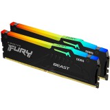 64GB 5600MHz DDR5 RAM Kingston Fury Beast RGB CL40 (2x32GB) (KF556C40BBAK2-64) (KF556C40BBAK2-64) - Memória