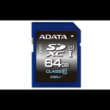 64GB SDXC ADATA memória kártya UHS-I Class 10 (ASDX64GUICL10-R) (ASDX64GUICL10-R)