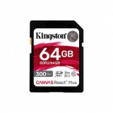 64GB SDXC Kingston Canvas React Plus CL10 UHS-II U3 V90 memóriakártya (SDR2/64GB)