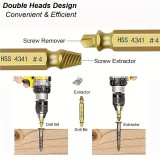 6db aranyozott titán sérült csavar kihúzó készlet